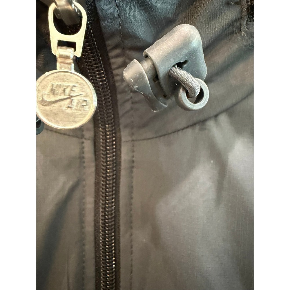 Vtg Nike Air Mens Windbreaker Jacket XL Black Grey Full Zip Mesh Lined Track - Picture 3 of 11